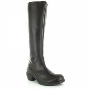 FLY LONDON Myla Mistry Womens Leather Tall Boot - Dark Brown Size 41
